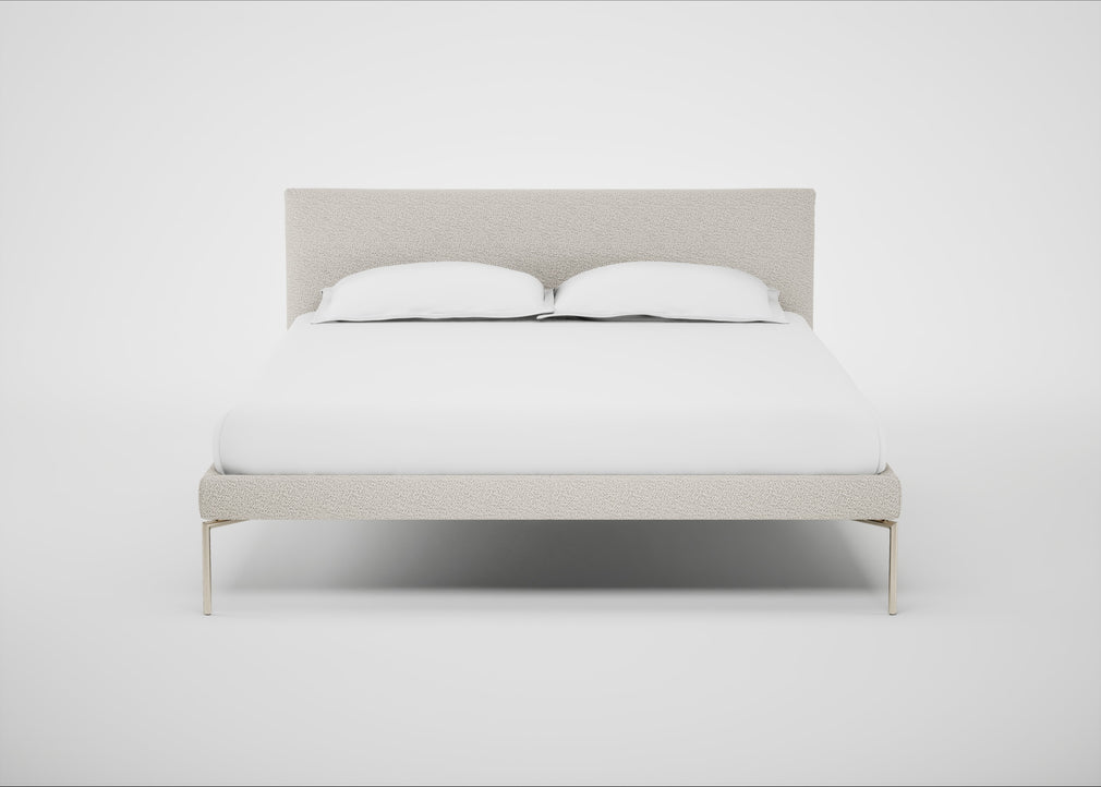 Matera Bed King / Loop Boucle Polar / Stainless Steel