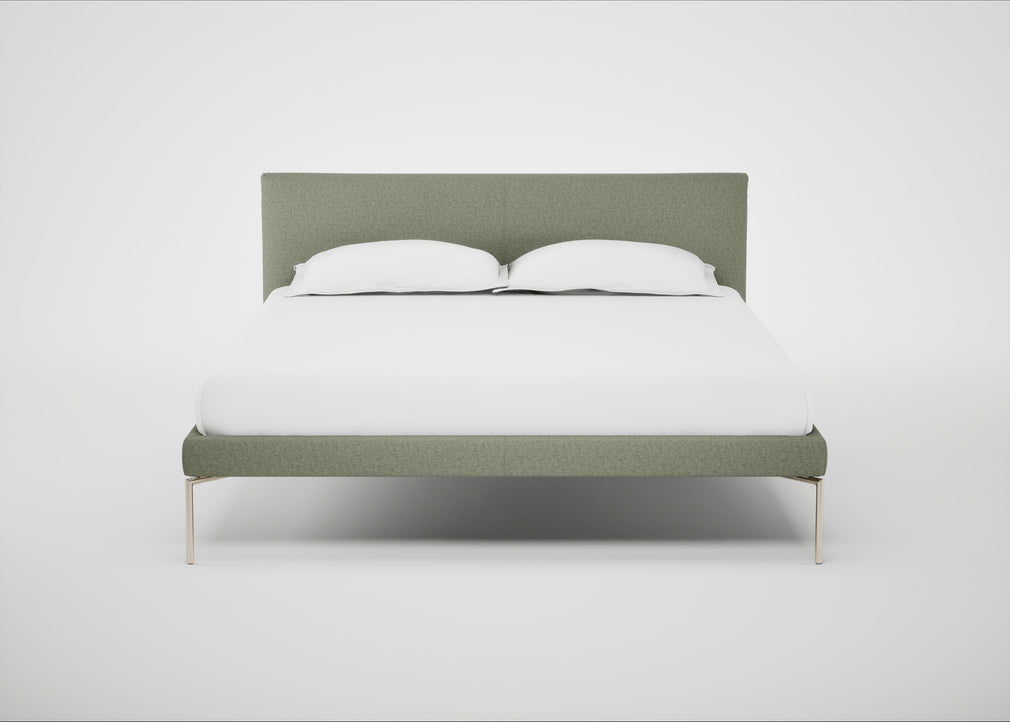 Matera Bed King / Siena Cotton Pistachio / Stainless Steel