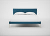 Matera Bed King / St Moritz Wool Blue / Stainless Steel