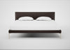 Matera Bed Super King / Leather Grain Chocolate 066 / Stainless Steel