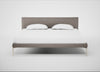 Matera Bed Super King / Leather Grain Light Grey 060 / Stainless Steel