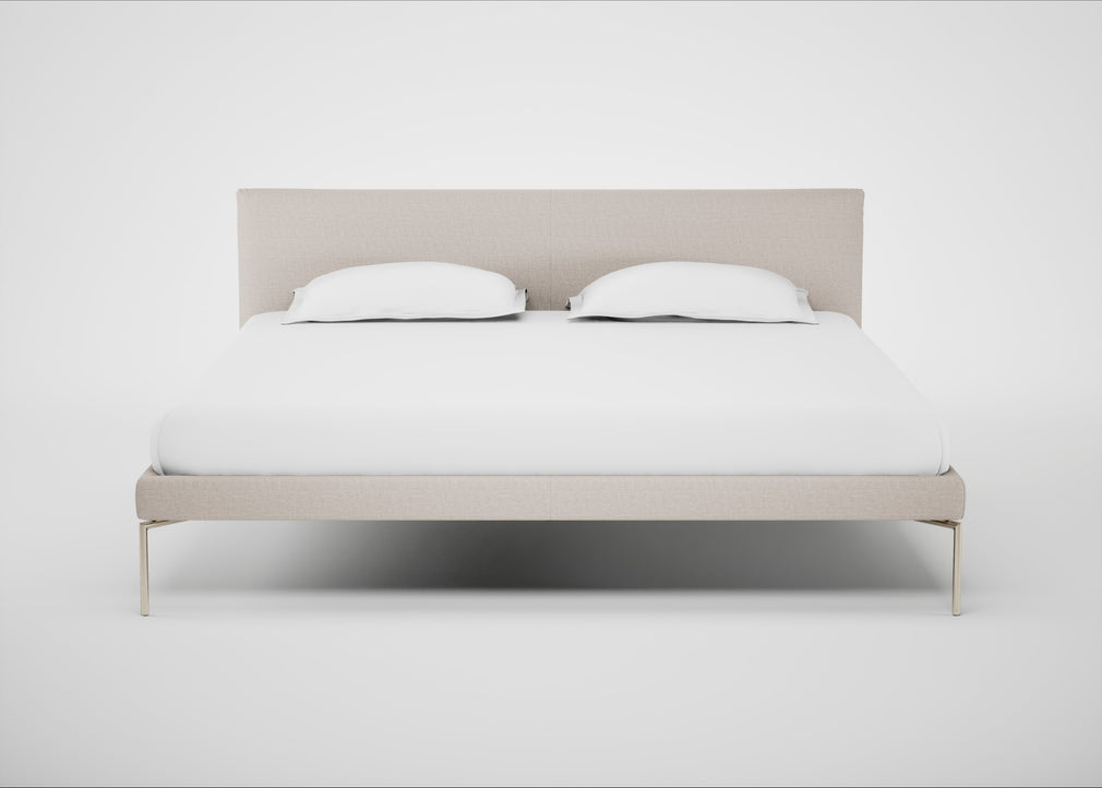 Matera Bed Super King / Siena Cotton Natural / Stainless Steel