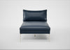 Matera Chaise Lounge Leather Stonewash Navy Blue 279 / Stainless Steel