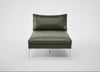 Matera Chaise Lounge Leather Stonewash Vintage Green 278 / Stainless Steel