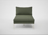 Matera Chaise Lounge Loop Boucle Forest / Stainless Steel