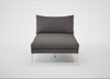 Matera Chaise Lounge Loop Boucle Granite / Stainless Steel