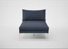 Matera Chaise Lounge Loop Boucle Navy / Stainless Steel