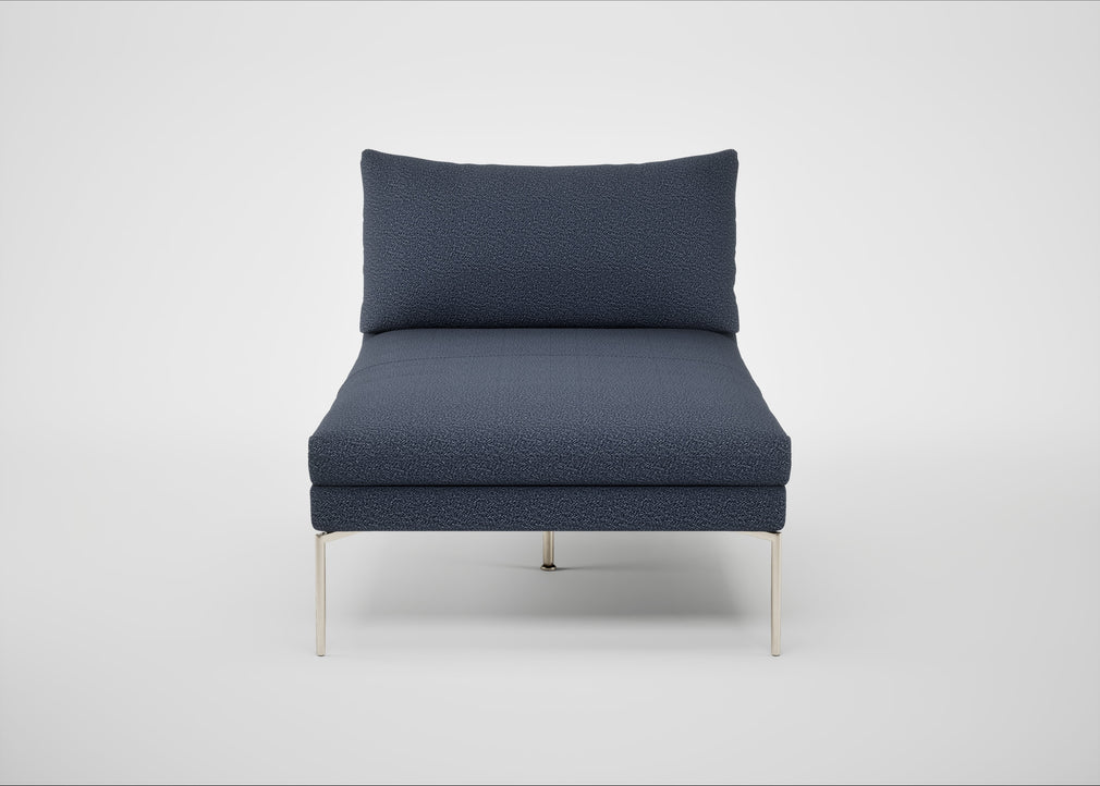 Matera Chaise Lounge Loop Boucle Navy / Stainless Steel