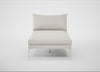 Matera Chaise Lounge Loop Boucle Polar / Stainless Steel