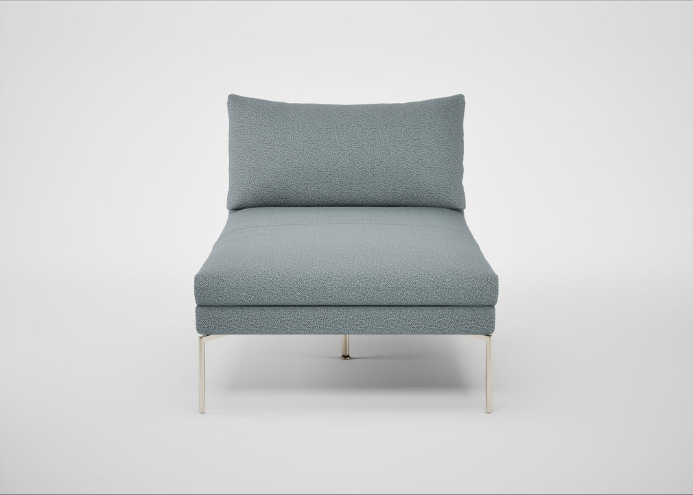 Matera Chaise Lounge Loop Boucle Sky / Stainless Steel