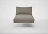 Matera Chaise Lounge Loop Boucle Taupe / Stainless Steel