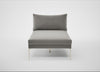 Matera Chaise Lounge Nobilis Velvet Dolphin / Stainless Steel