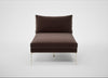 Matera Chaise Lounge Nobilis Velvet Espresso / Stainless Steel