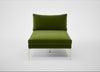 Matera Chaise Lounge Nobilis Velvet Leaf / Stainless Steel