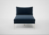 Matera Chaise Lounge Nobilis Velvet Night / Stainless Steel