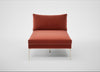 Matera Chaise Lounge Nobilis Velvet Rust / Stainless Steel