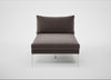 Matera Chaise Lounge Nobilis Velvet Sable / Stainless Steel
