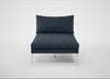 Matera Chaise Lounge Siena Cotton Deep Sea / Stainless Steel