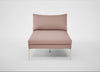Matera Chaise Lounge Siena Cotton Dusky Pink / Stainless Steel