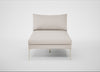 Matera Chaise Lounge Siena Cotton Natural / Stainless Steel
