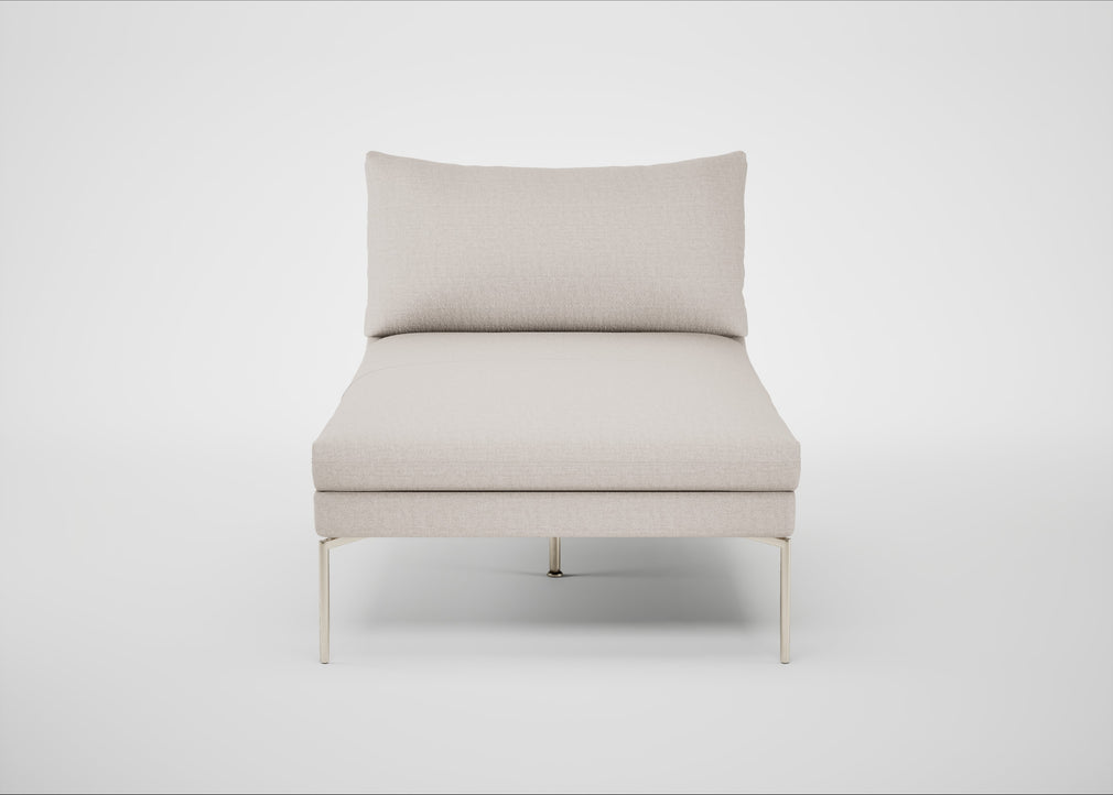 Matera Chaise Lounge Siena Cotton Natural / Stainless Steel