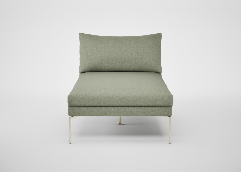 Matera Chaise Lounge Siena Cotton Pistachio / Stainless Steel