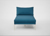 Matera Chaise Lounge St Moritz Wool Blue / Stainless Steel