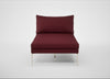 Matera Chaise Lounge St Moritz Wool Red / Stainless Steel