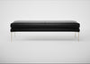 Matera Bench Leather Stonewash Vintage Green 278 / Stainless Steel / 160cm