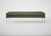 Matera Bench Loop Boucle Forest / Stainless Steel / 160cm