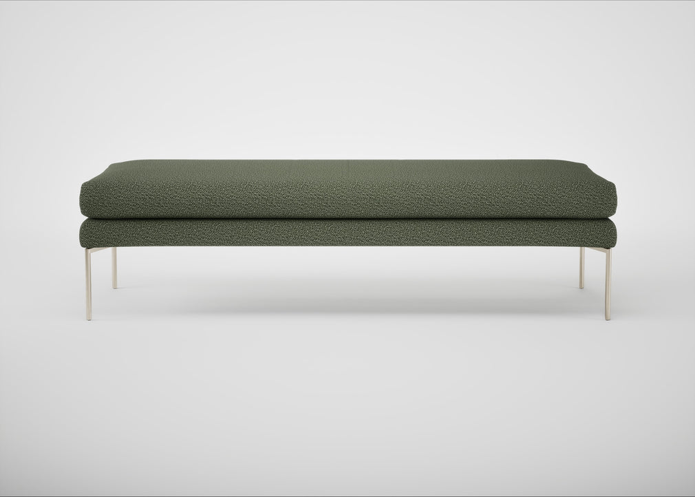 Matera Bench Loop Boucle Forest / Stainless Steel / 160cm
