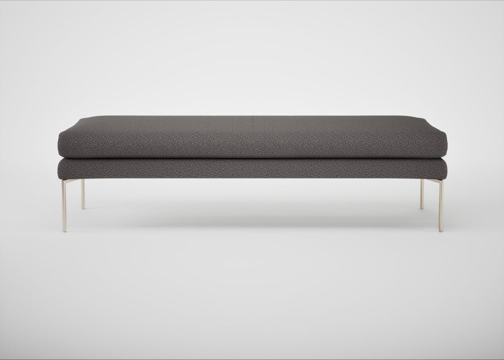 Matera Bench Loop Boucle Granite / Stainless Steel / 160cm