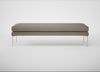 Matera Bench Loop Boucle Taupe / Stainless Steel / 160cm