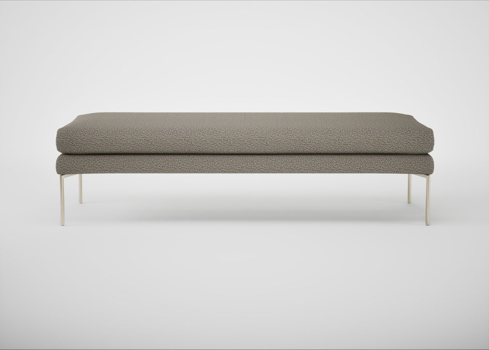 Matera Bench Loop Boucle Taupe / Stainless Steel / 160cm