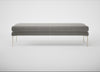 Matera Bench Nobilis Velvet Dolphin / Stainless Steel / 160cm