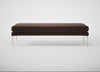 Matera Bench Nobilis Velvet Espresso / Stainless Steel / 160cm