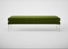 Matera Bench Nobilis Velvet Leaf / Stainless Steel / 160cm
