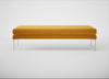 Matera Bench Nobilis Velvet Mustard / Stainless Steel / 160cm