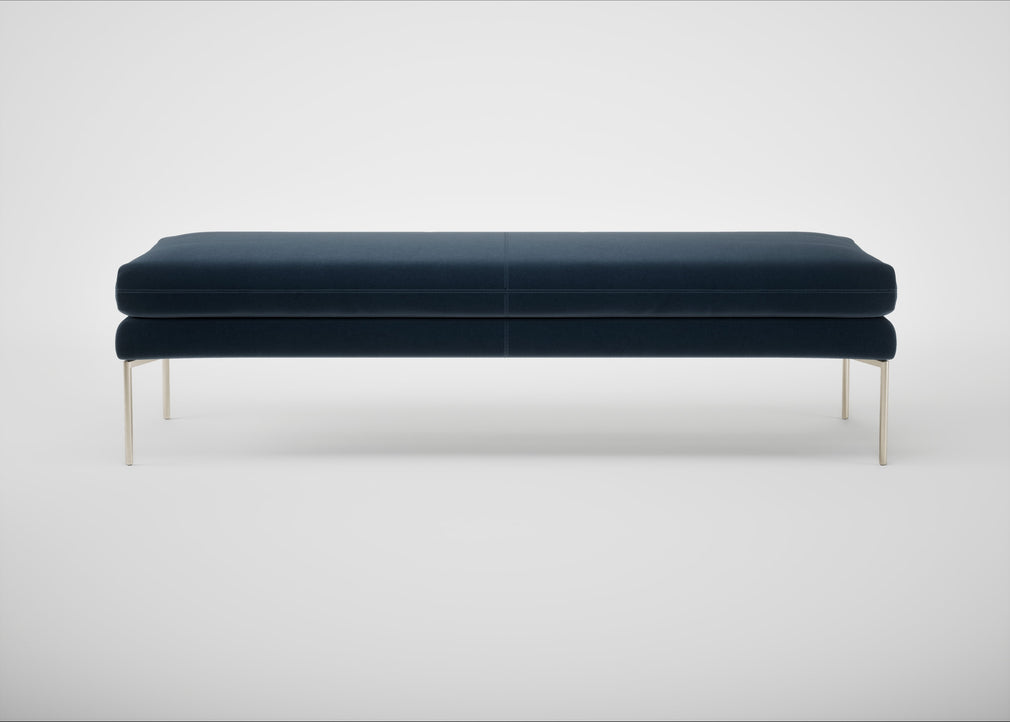 Matera Bench Nobilis Velvet Night / Stainless Steel / 160cm