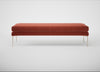 Matera Bench Nobilis Velvet Rust / Stainless Steel / 160cm