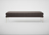 Matera Bench Nobilis Velvet Sable / Stainless Steel / 160cm