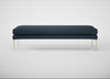 Matera Bench Siena Cotton Deep Sea / Stainless Steel / 160cm