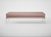 Matera Bench Siena Cotton Dusky Pink / Stainless Steel / 160cm