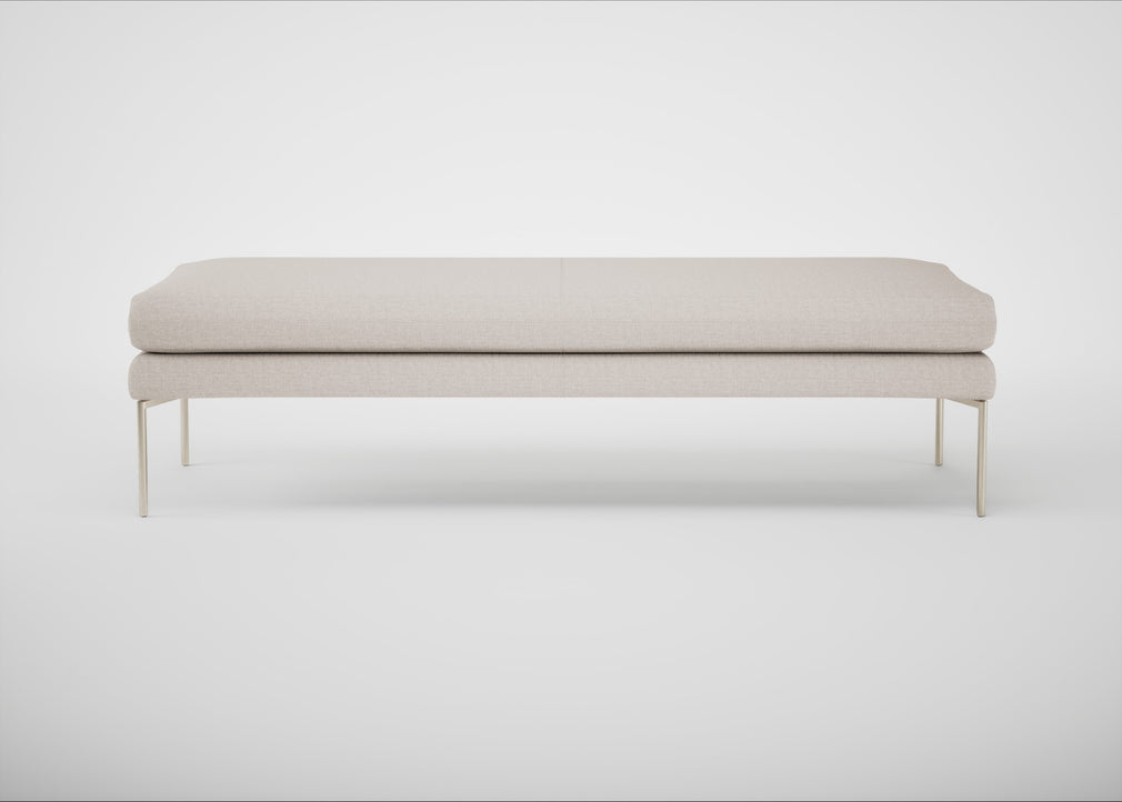 Matera Bench Siena Cotton Natural / Stainless Steel / 160cm