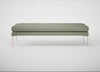 Matera Bench Siena Cotton Pistachio / Stainless Steel / 160cm