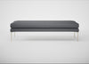 Matera Bench Siena Cotton Shale Grey / Stainless Steel / 160cm
