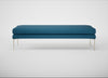 Matera Bench St Moritz Wool Blue / Stainless Steel / 160cm