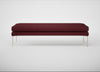 Matera Bench St Moritz Wool Red / Stainless Steel / 160cm