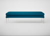 Matera Bench St Moritz Wool Teal / Stainless Steel / 160cm