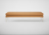 Matera Bench Daino Leather Parchment / Stainless Steel / 180cm